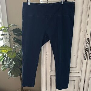 Slim-Sation by Multiples Women’s Plus Size 2X Blue Pull On Blue Jean Jegging